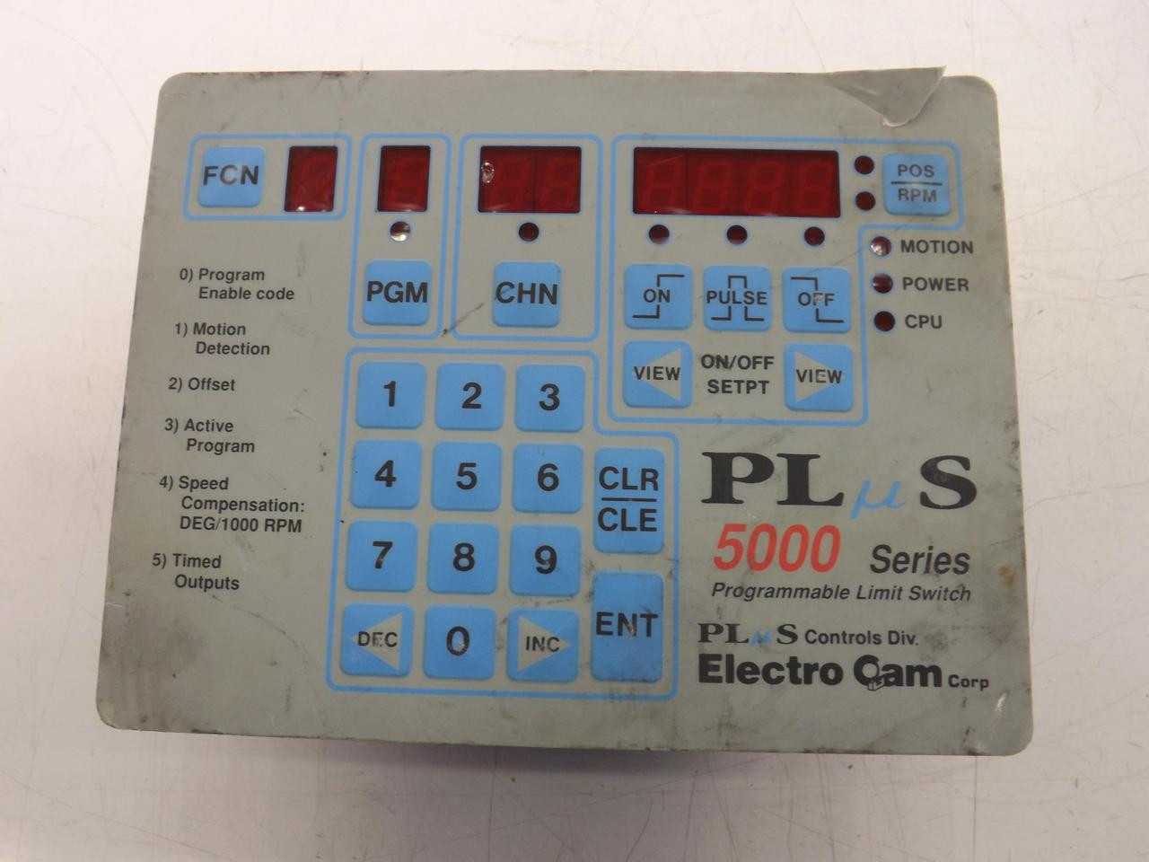ELECTRO CAM PS-5124-20-M09-C-L 9519/4 PLUS 5000 SERIES PROGRAMMMABLE LIMIT SWITCH T35996 - SWITCHES