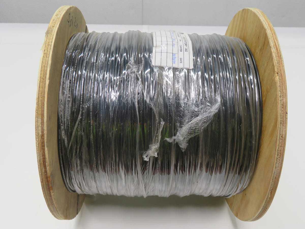 LOT OF 2000 FT ICA 10151441-0 BCF WIRE CABLE BLACK JACKET WITH 1 CONDUCTOR COPPER T206833 - ELECTRICAL WIRE