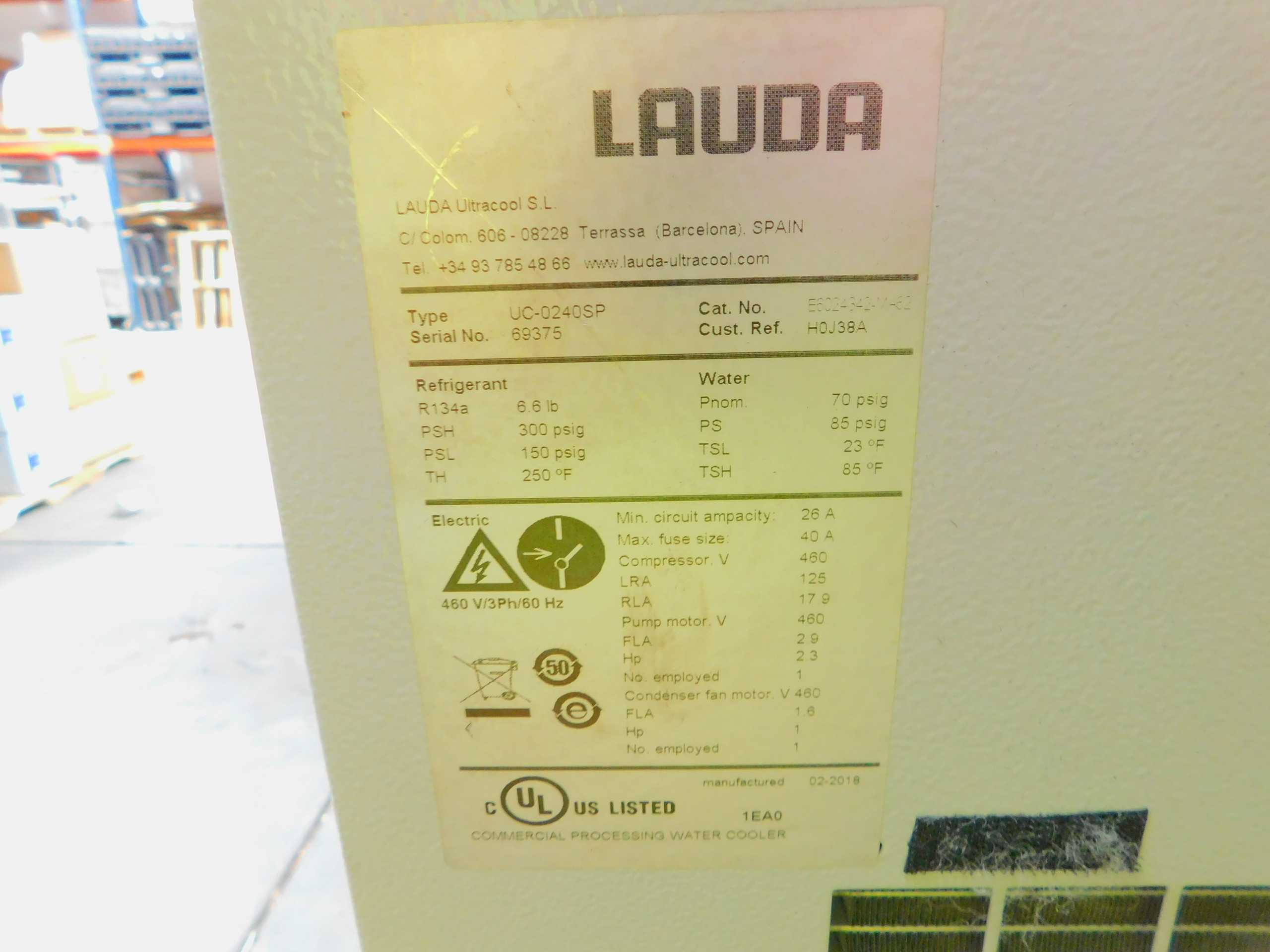 Lauda UC-0240SP Air-Cooled Recirculating Chiller, 24 kW, 480V, 3-Phase - CHILLERS
