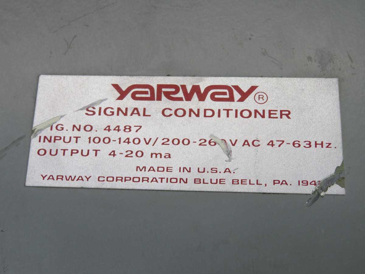 YARWAY 4487 SIGNAL CONDITIONER T237752 - SIGNAL CONDITIONERS