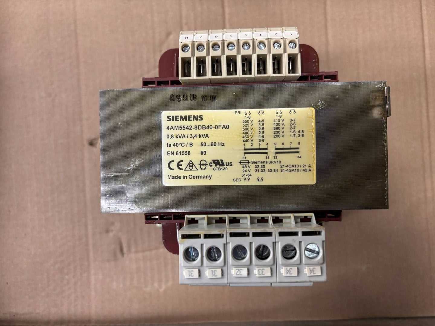 SIEMENS 4AM5542-8DB40-0FA0 CONTROL TRANSFORMER - CONTROL TRANSFORMERS
