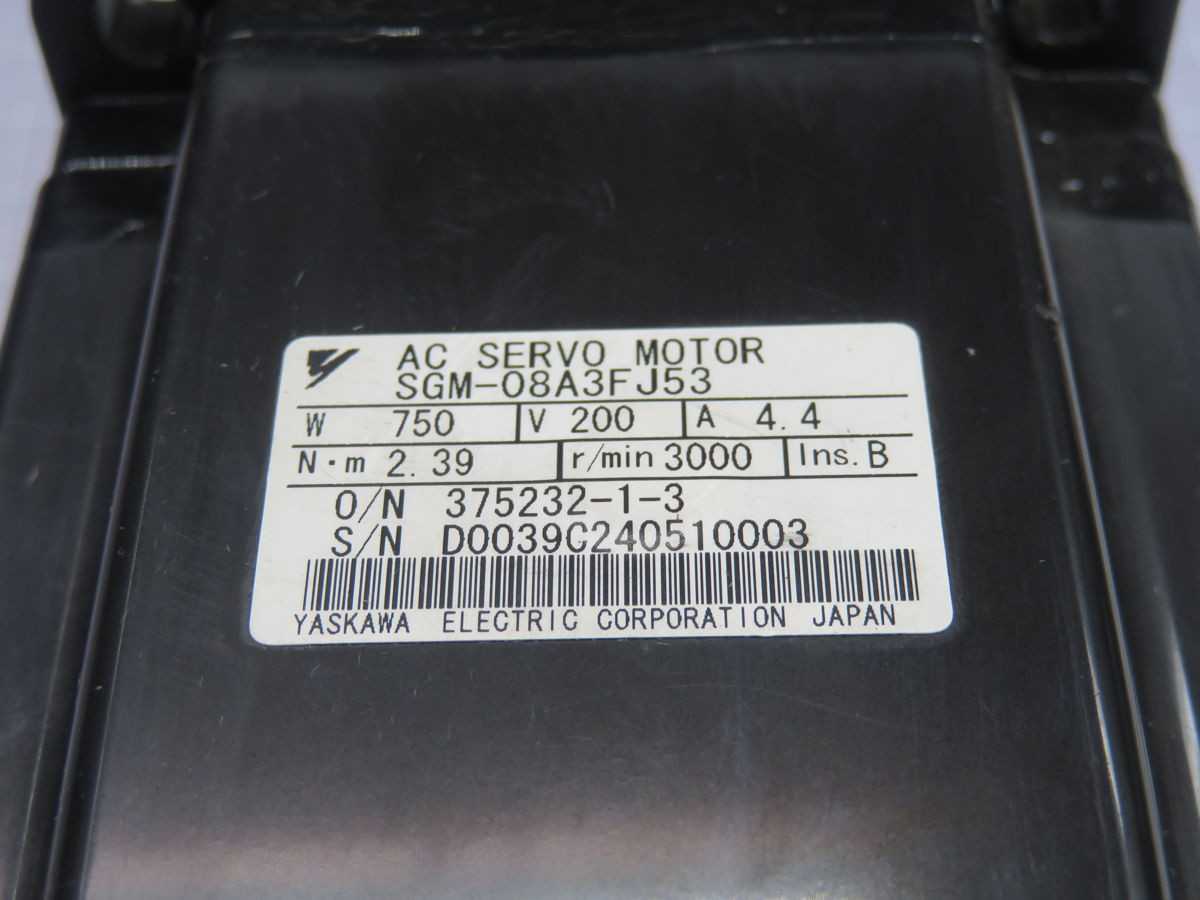 YASKAWA SGM-08A3FJ53 AC SERVO MOTOR T259568 - SERVO
