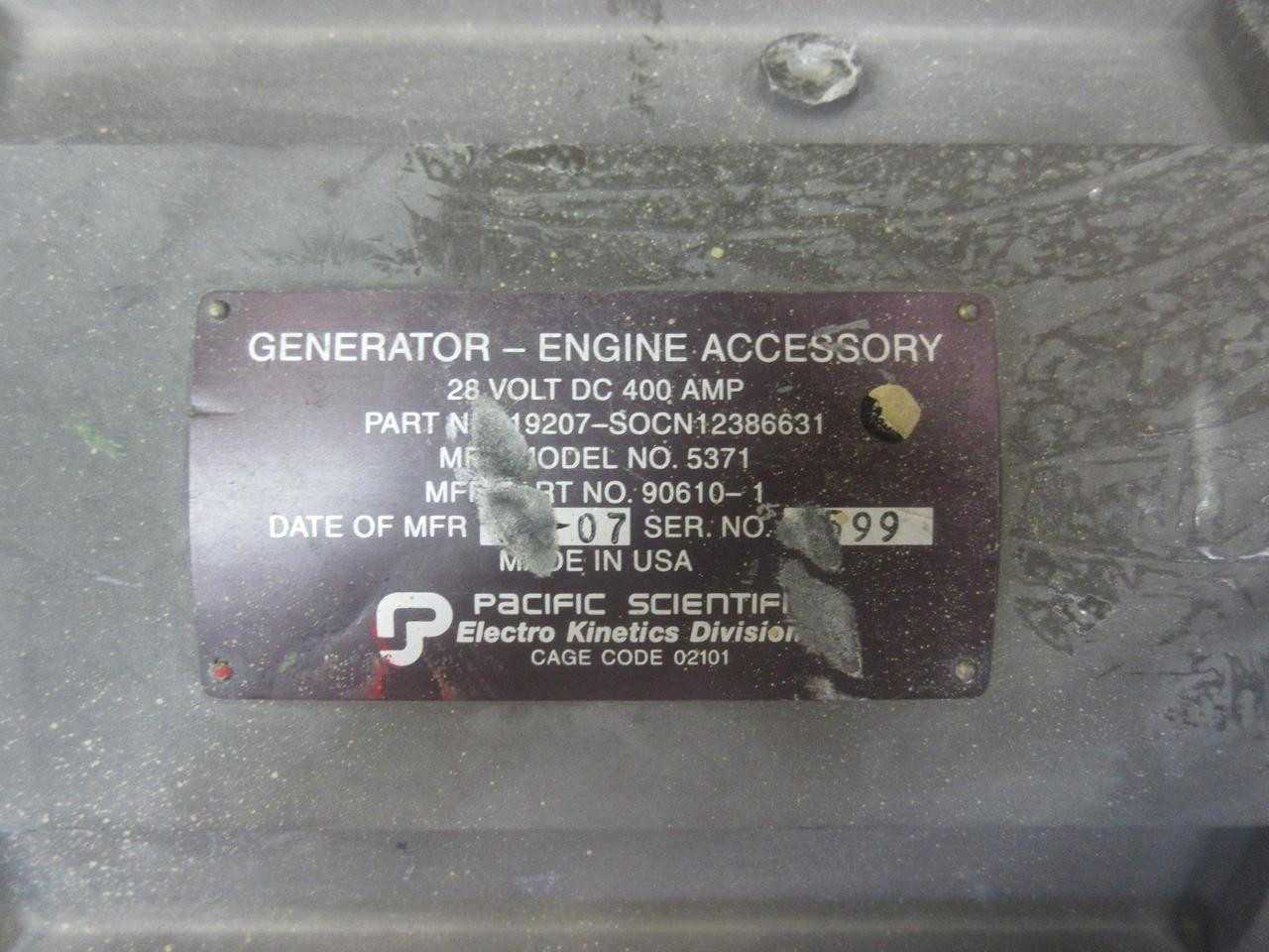 PACIFIC SCIENTIFIC 19207-SOCN12386631 5371 90610-1 ENGINE ACCESSORY GENERATOR T73913 - POWER GENERATORS