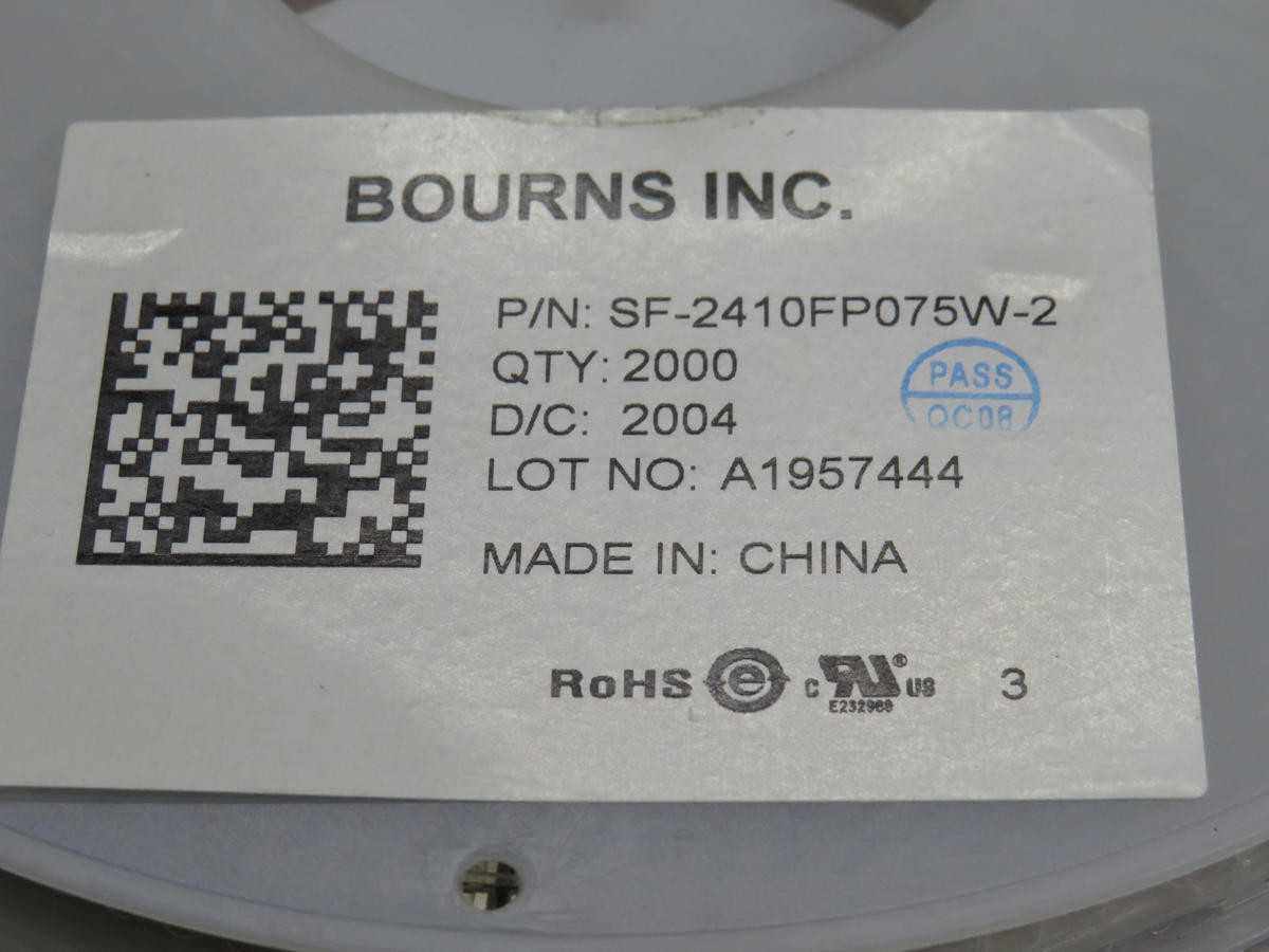 LOT OF 1900 BOURNS SF-2410FP075W-2 FUSE BOARD MOUNT T204918 - FUSES