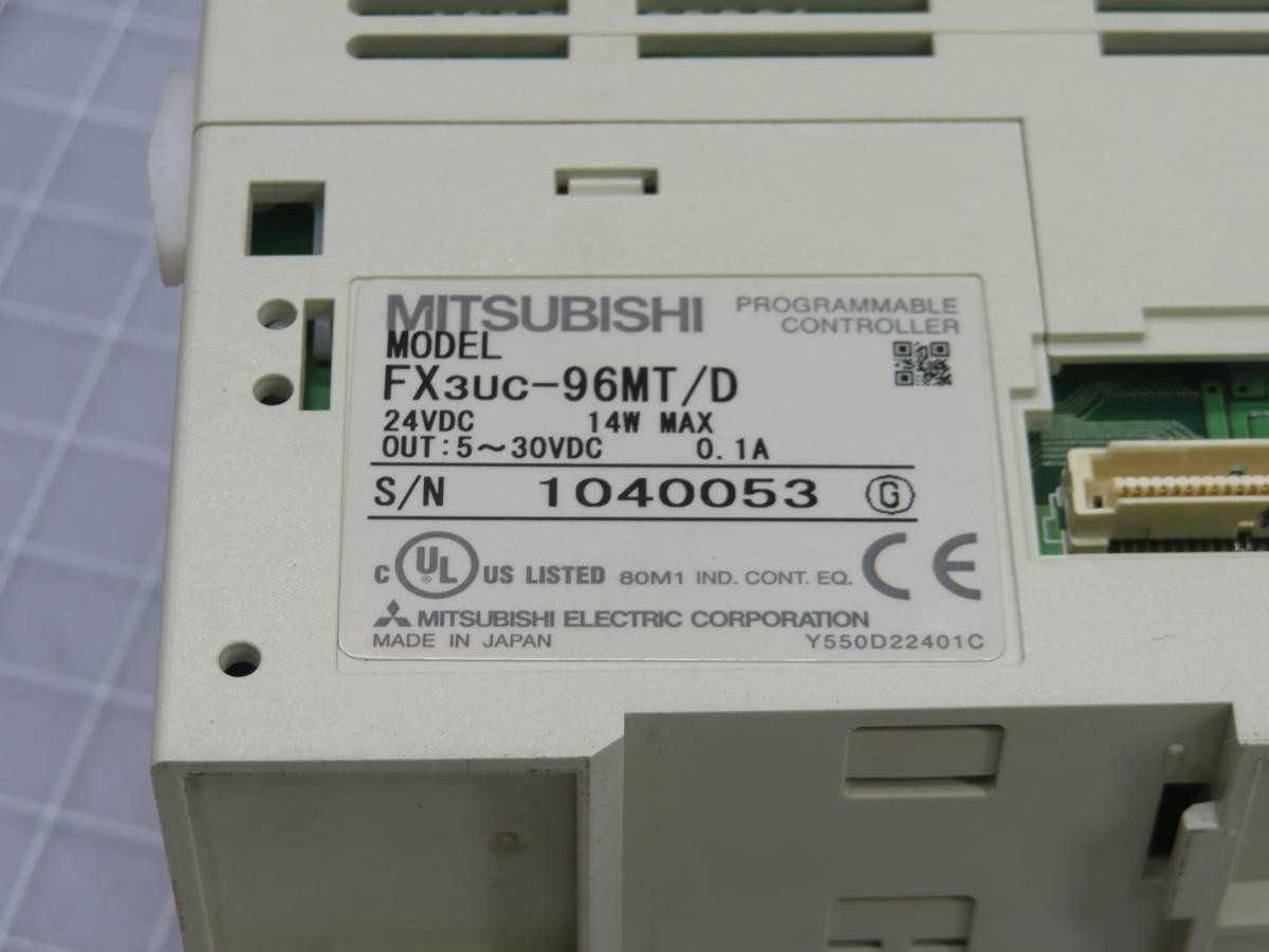 MITSUBISHI FX3UC-96MT/D PROGRAMMABLE CONTROLLER T244640 - PLC MODULES