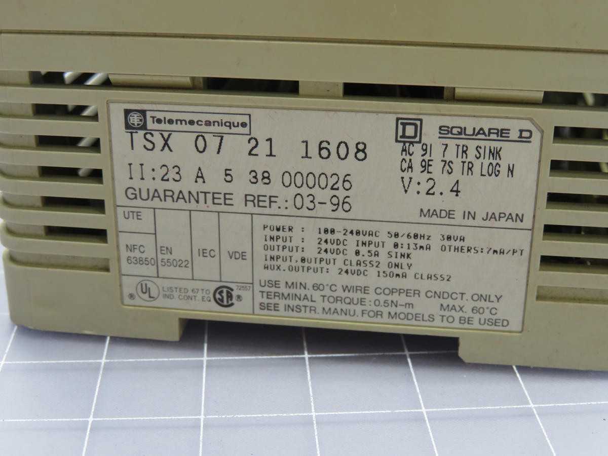 SQUARE D TSX 07 21 1608 CONTROLLER T219468 - PLC MODULES