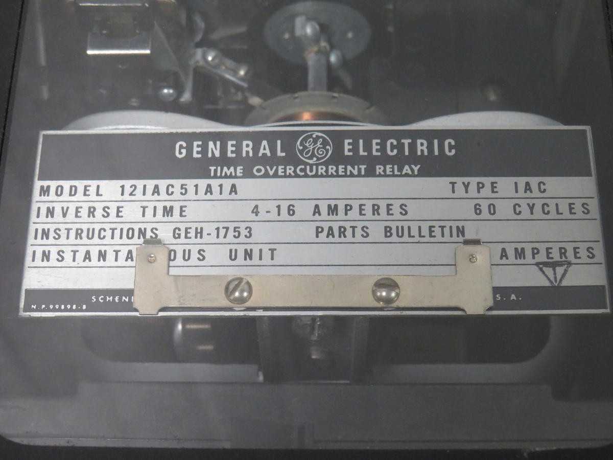 GE 121AC51A1A TYPE IAC TIME OVERCURRENT RELAY 4-16 AMP T194844 - ELECTRICAL COMPONENTS