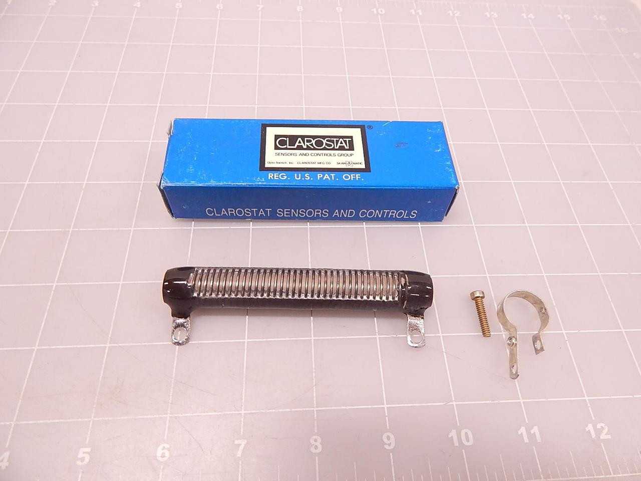 LOT OF 39 CLAROSTAT VP50KA1 WIREWOUND RESISTORS - CHASSIS MOUNT 1 OHM 50.0WADJUST WIREWOUND RESISTOR - SHAFT MOUNT GEAR REDUCER
