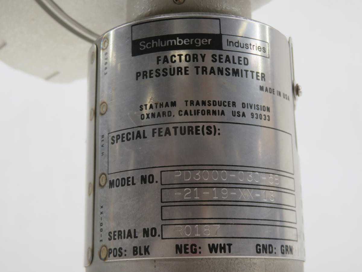 SCHLUMBERGER PD3000-030-58-21-19-XX-13 PRESSURE TRANSMITTER T238471 - PRESSURE TRANSMITTER