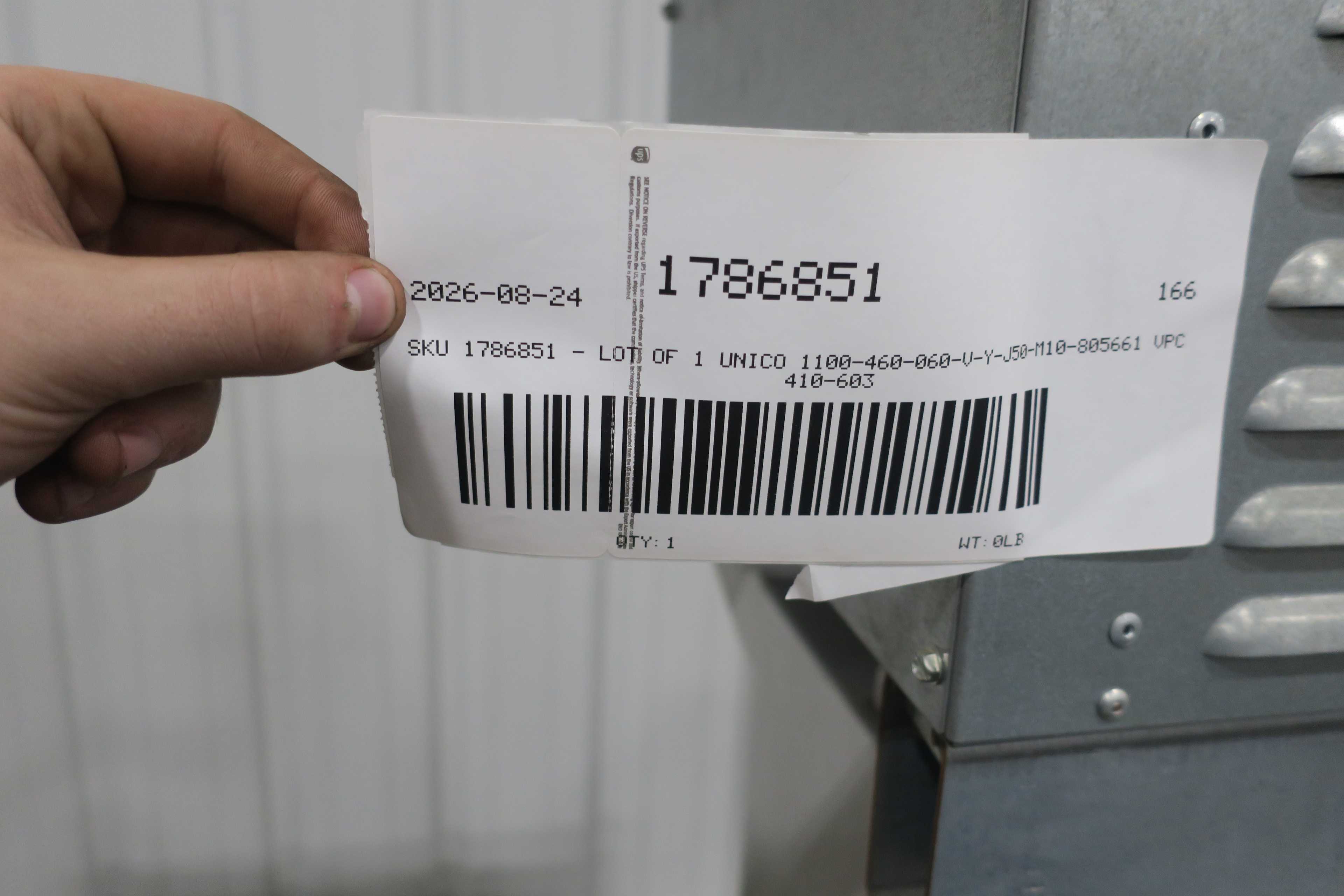 SKU 1786851 - UNICO 1100-460-060-V-Y-J50-M10-805661 VPC 410-603 - ELECTRICAL COMPONENTS