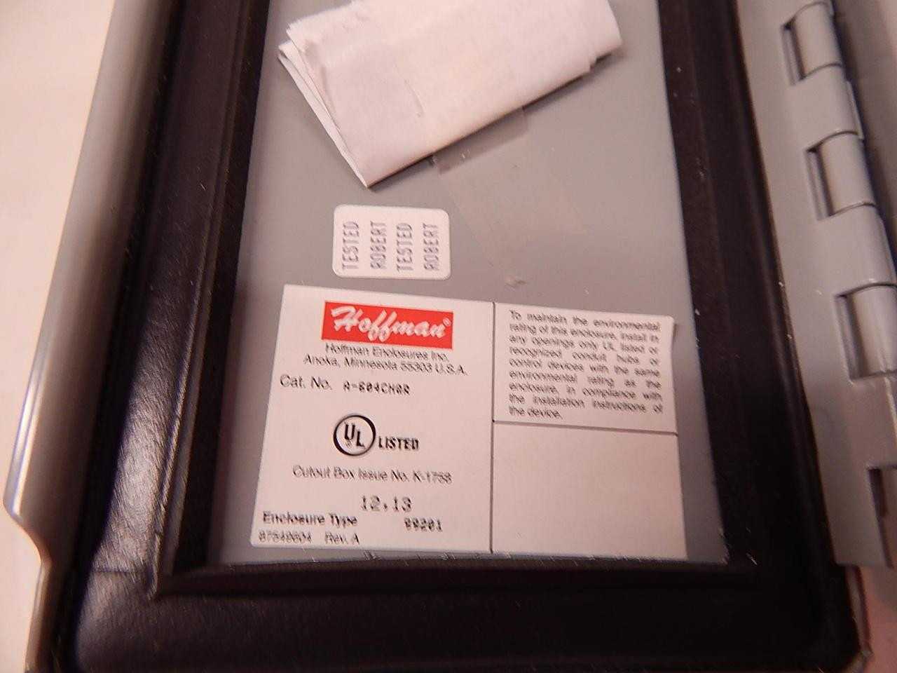 HOFFMAN A-604CHQR 622-6278 CUTOUT BOX CONTROL HARNESS T83905 - ELECTRICAL ENCLOSURES