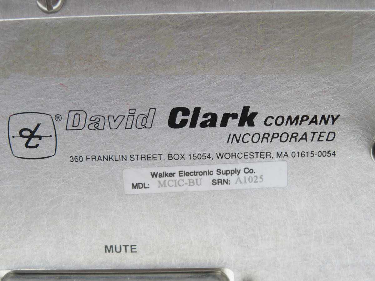 DAVID CLARK MCIC-BU MULTI-CHANNEL DESKTOP INTERCOM T236261 - AUTOMATION & CONTROLS