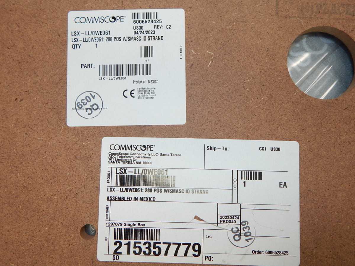 Commscope LSX-LL/0WE061 144 Fiber Single Mode Optical Assembly 61 Meter - FIBER OPTIC CABLE