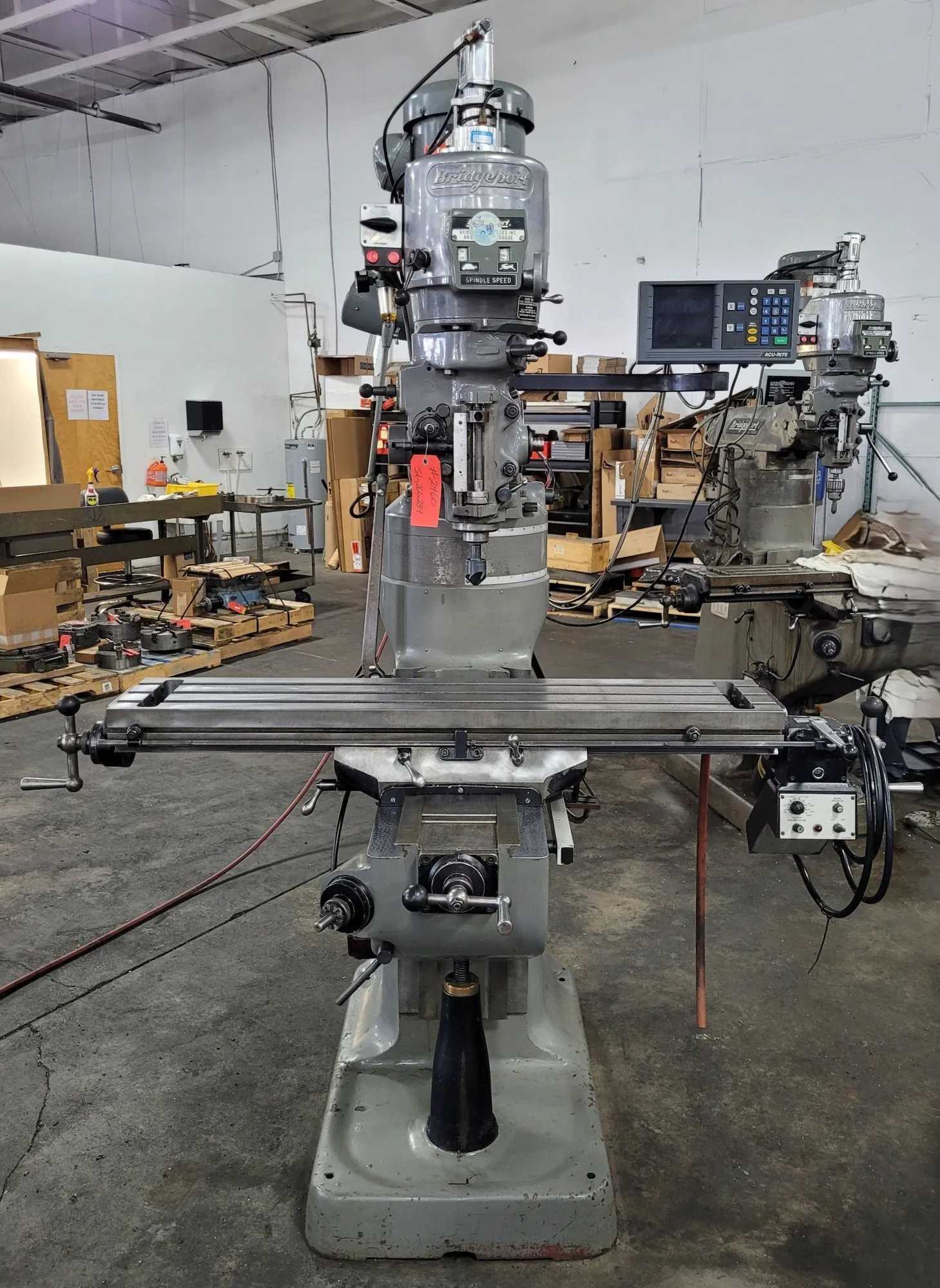BRIDGEPORT SERIES 1 MILL 2HP REBUILT, CHROME WAYS, 9X48 TABLE, DRO, R8 SPINDLE - VERTICAL MILLING MACHINES
