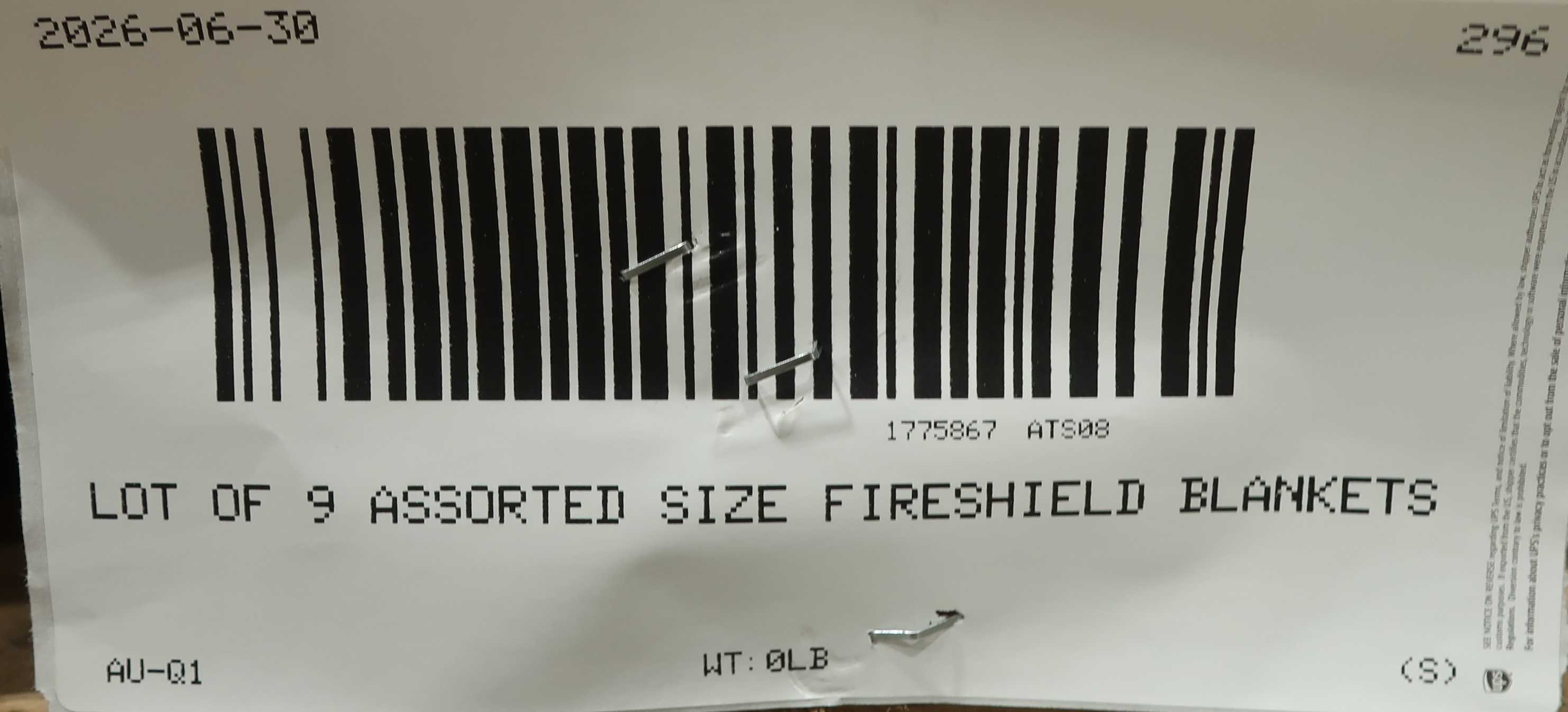 SKU 1775867 - LOT OF 10 FIRESHIELD BLANKETS - SAFETY EQUIPMENT