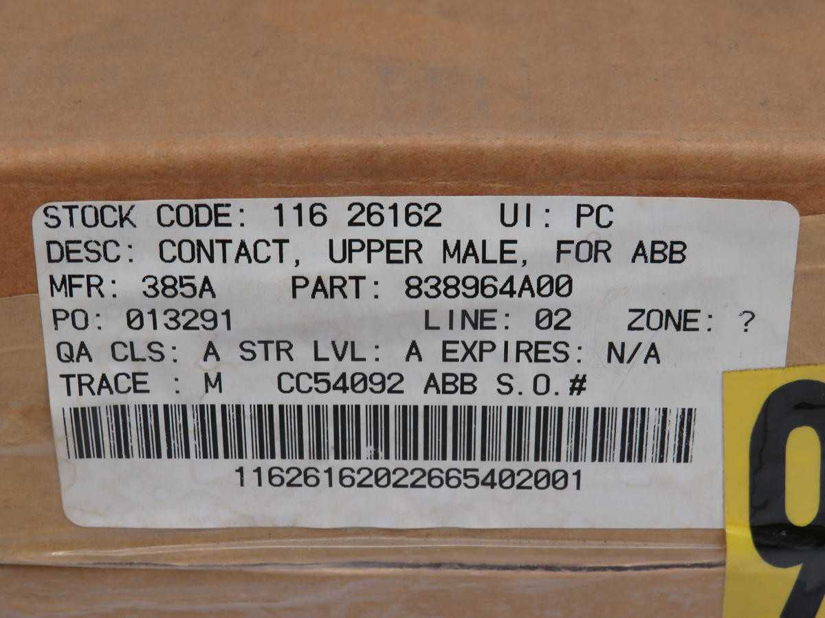 ABB 838964A00 CONTACT UPPER MALE T201823 - CONTACTORS