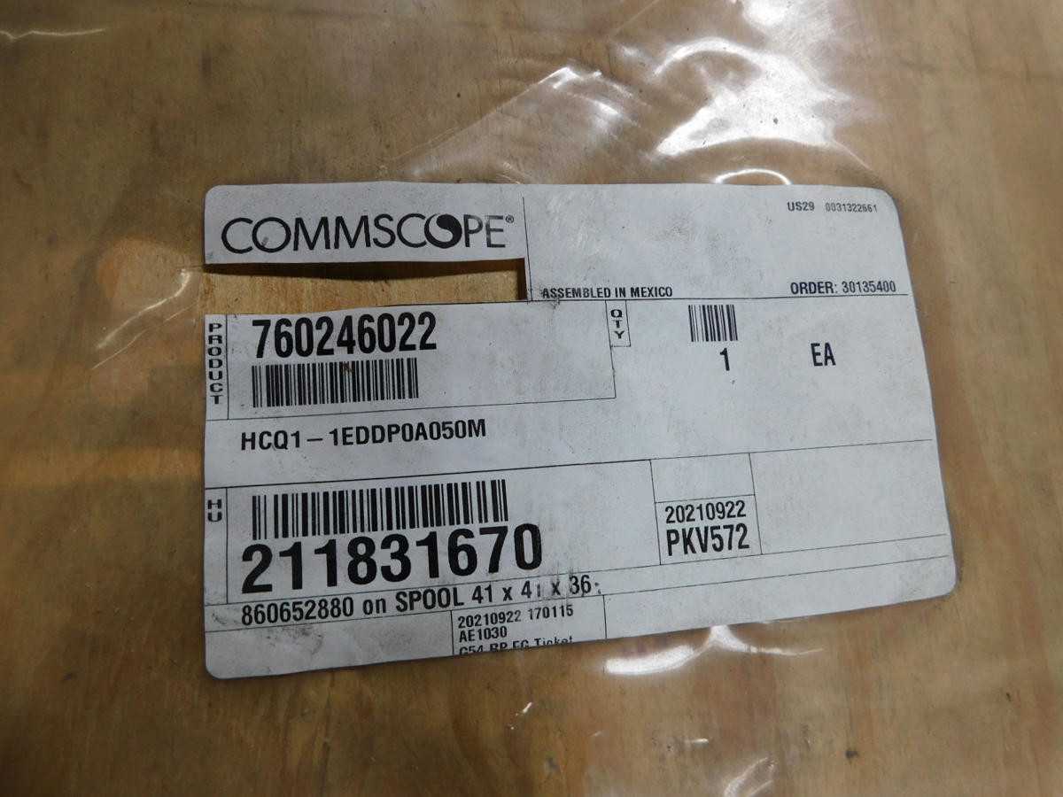 COMMSCOPE HCQ1-1EDDP0A050M 760246022 MULTI FIBER OPTICAL CABLE ASSEMBLY 864 FIBERS SINGLE MODE G.657 - FIBER OPTIC CABLE
