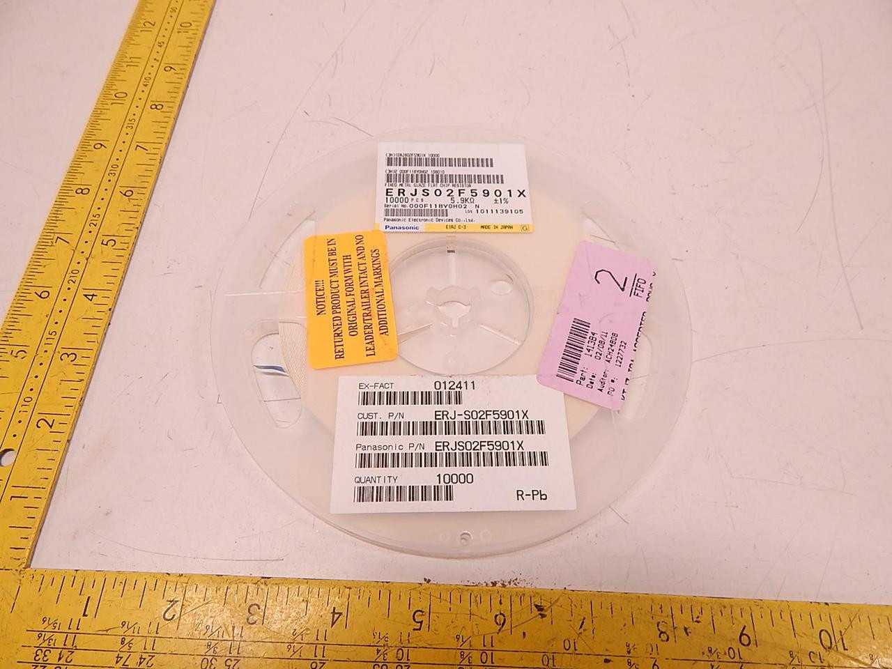 LOT OF 10000 ERJS02F5901X THICK FILM RESISTORS SMD 0402 5.9KOHMS 1% ANTI-SULFUR T78120 - ELECTRICAL COMPONENTS