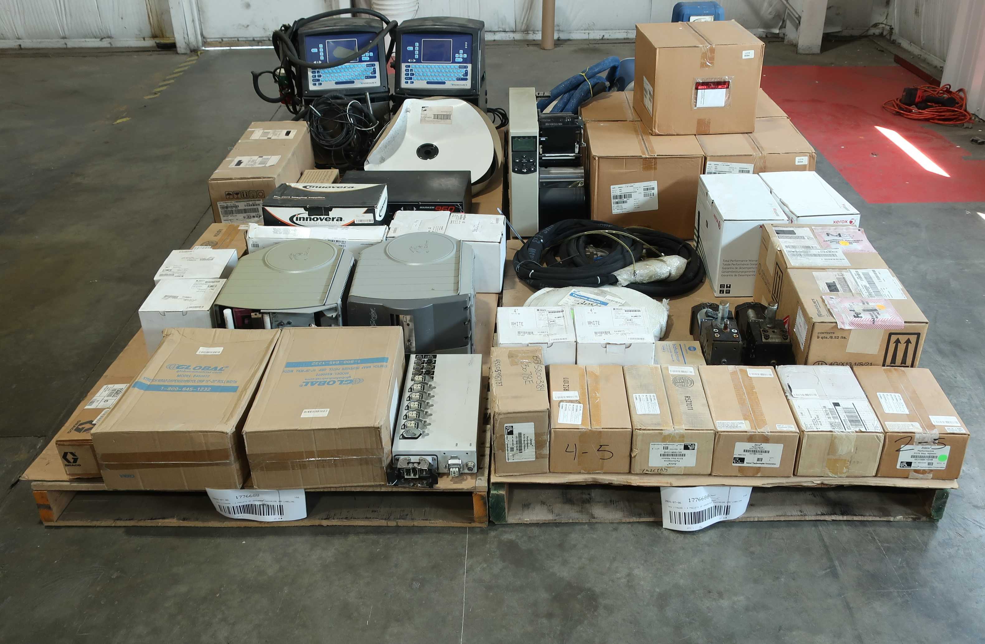 SKU 1776688 - 4 PALLETS OF ASSORTED PACKAGING AND LABELING - PACKAGING