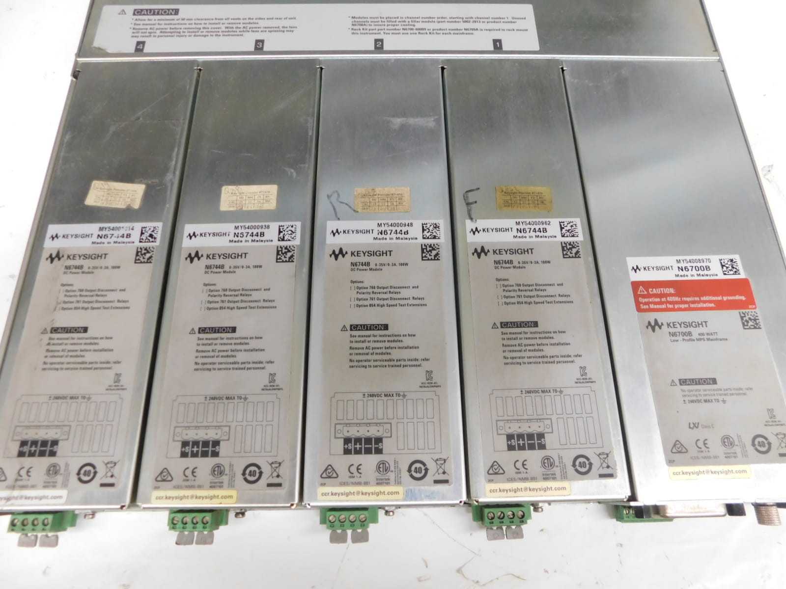 Keysight N6700B N6744B Modular Power System, 400W Mainframe, 35V, 3A, 105W DC Power Module - ANALYZER