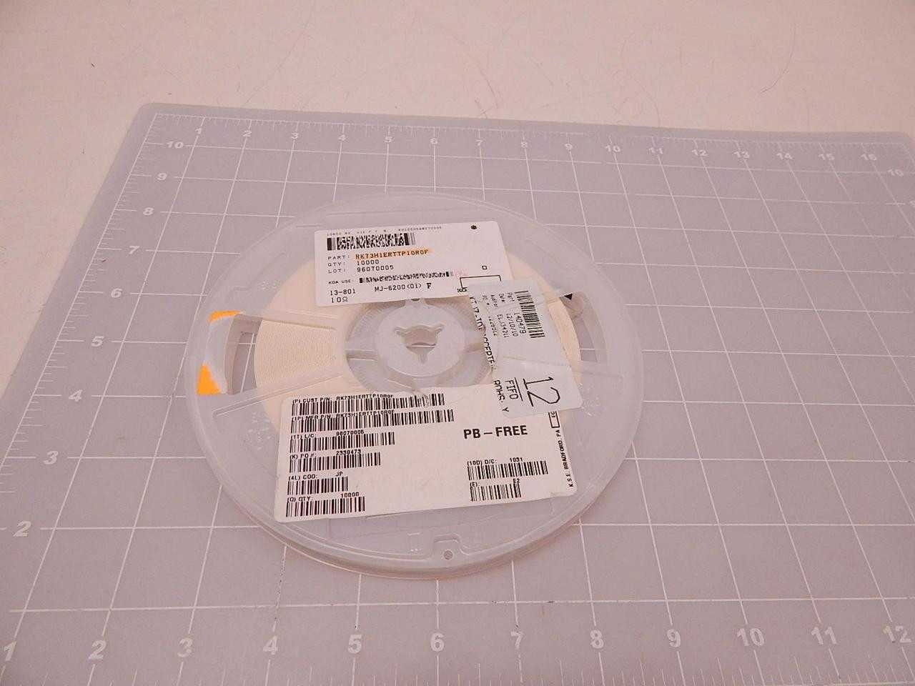 LOT OF 10000 KOA RK73H1ERTTP10R0F THICK FILM RESISTORS SMD ANTI SULFUR 0.5 TOL. 0402 -55OC TO 155OC - ELECTRICAL COMPONENTS