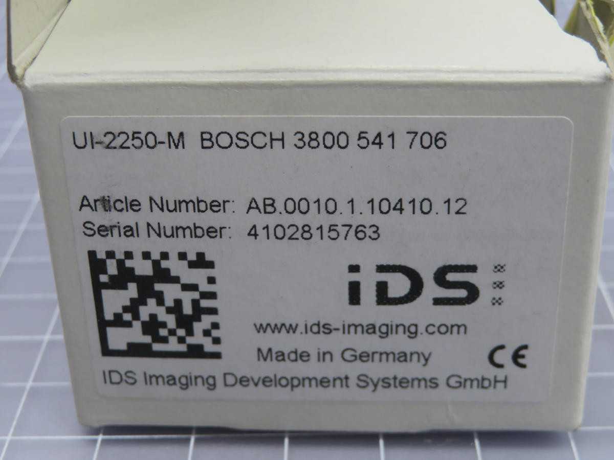 IDS IMAGING UI-2250-M 3800541706 COMPACT CAMERA BH0036 - AUTOMATION & CONTROLS