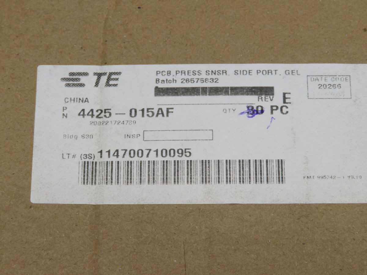 LOT OF 20 TE CONNECTIVITY 4425-015AF PRESSURE SENSORS T255052 - PRESSURE MEASUREMENT