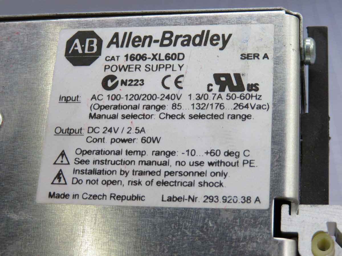 ALLEN BRADLEY 1606-XL60D AC TO DC POWER SUPPLY T247808 - AC VFD DRIVES