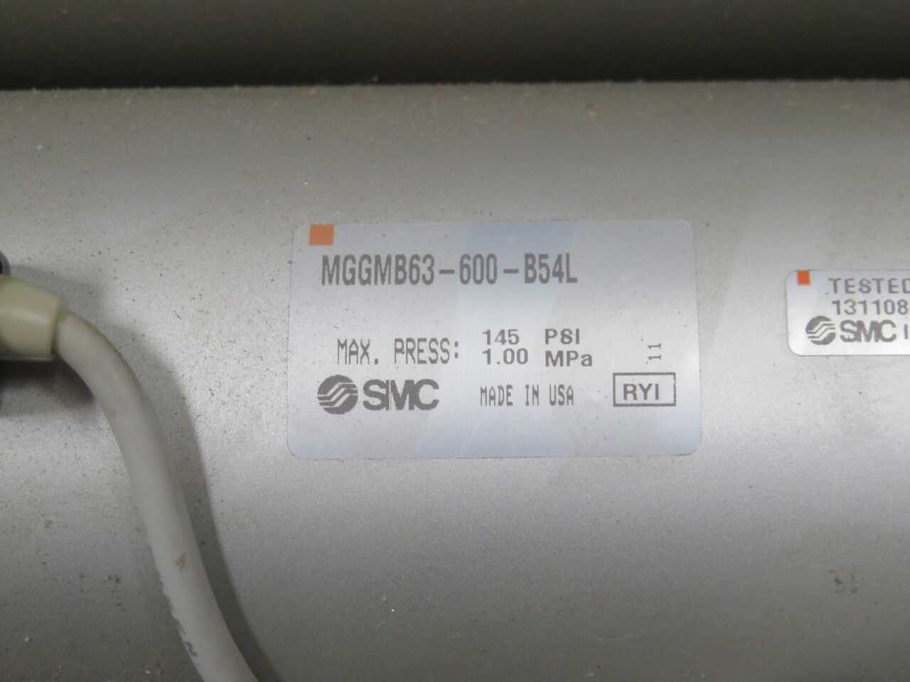 SMC MGGMB63-600-B54L Pneumatic Guide Cylinder T271324 - PNEUMATIC CYLINDERS & ACTUATORS