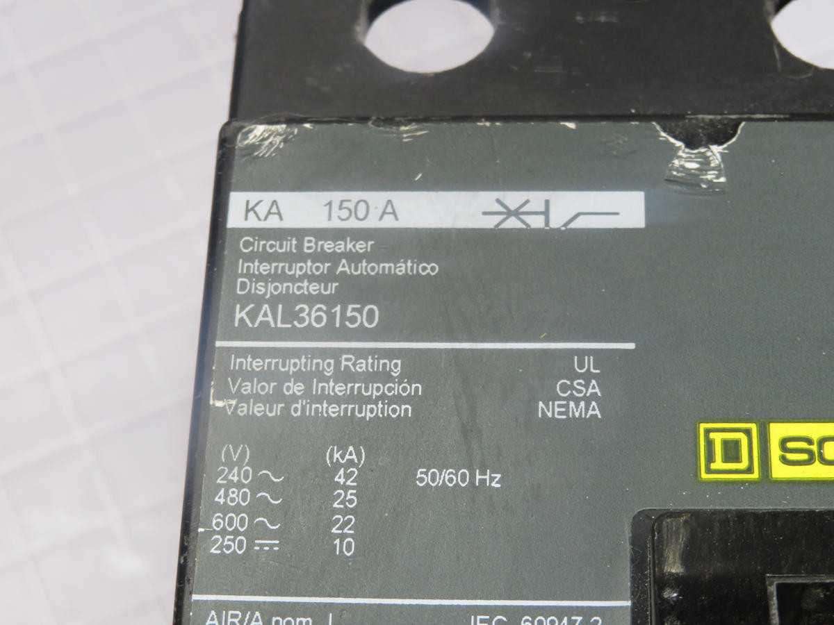 SQUARE D KAL36150 MOLDED CASE CIRCUIT BREAKER T229068 - CIRCUIT BREAKERS