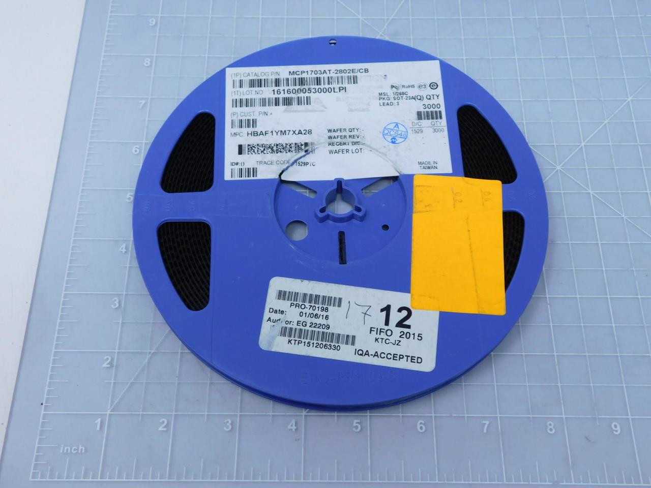 LOT OF 3000 
MICROCHIP TECHNOLOGY MCP1703AT-2802E/CB 251 MA 16V LOW QUIESCENT CURRENT LDO REGULATOR - INDUSTRIAL PARTS