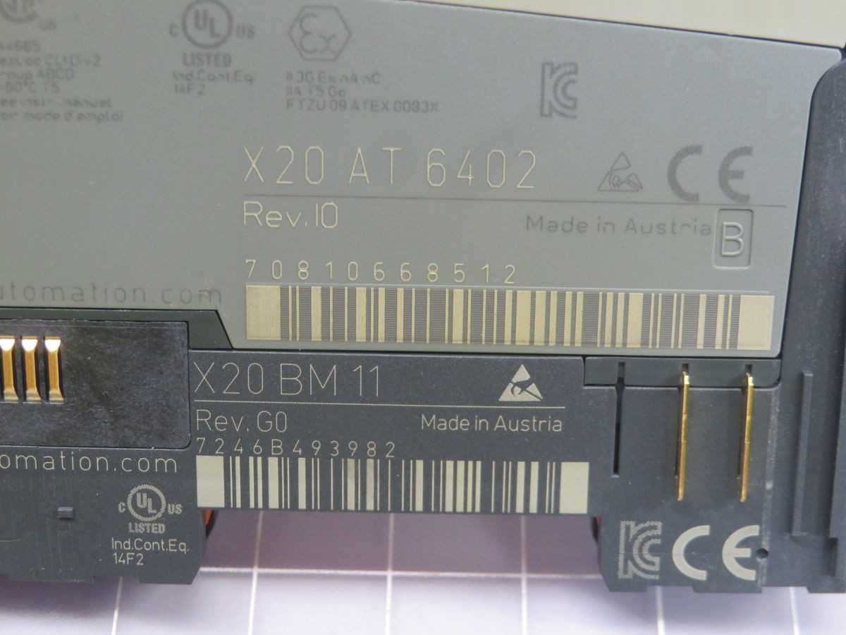 B&R X20 AT 6402 INPUT MODULE T245890 - MOTOR DRIVES