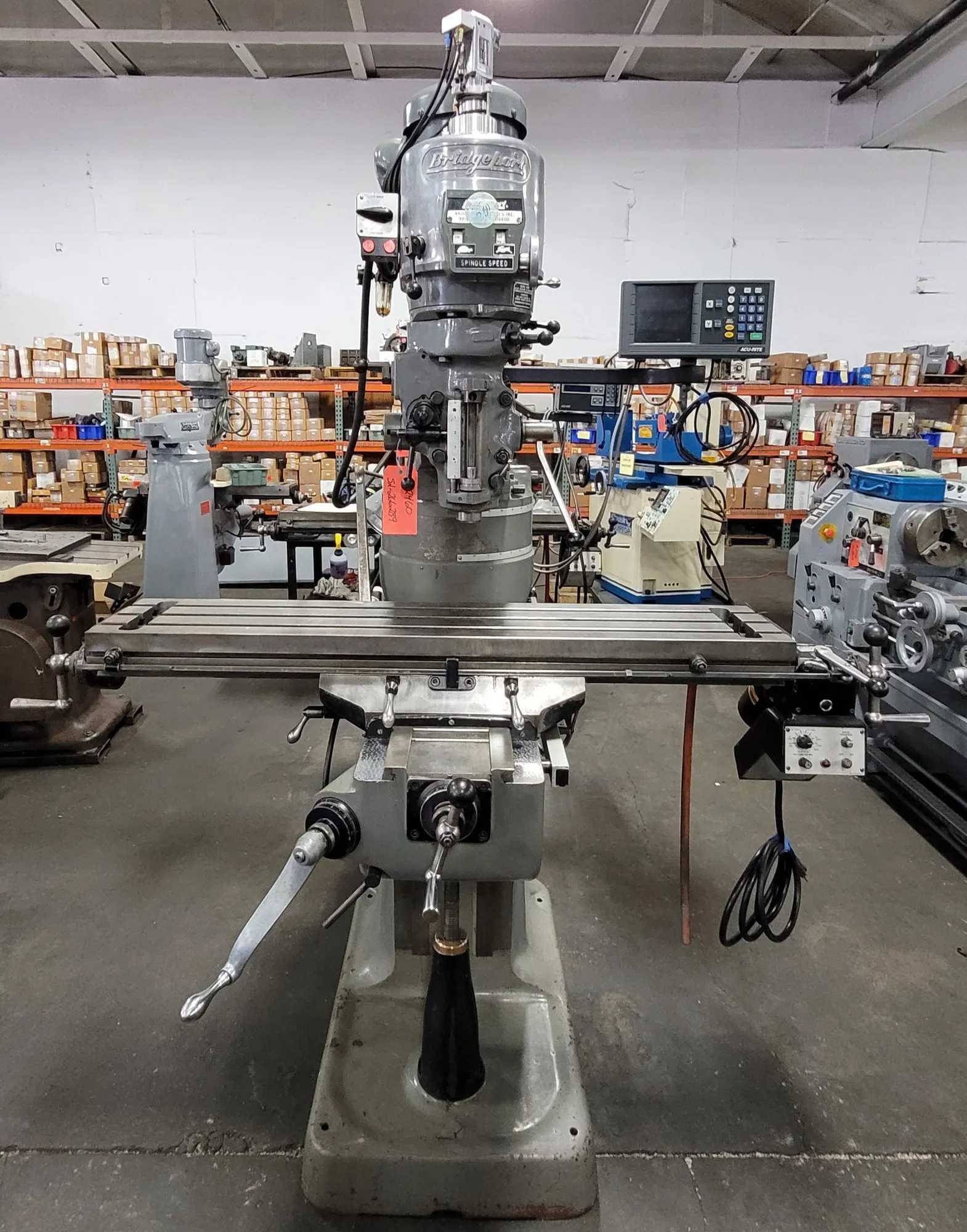 Bridgeport Series 1 Mill 2HP Rebuilt, Chrome Ways, 9X48 Table, DRO, R8 Spindle - VERTICAL MILLING MACHINES