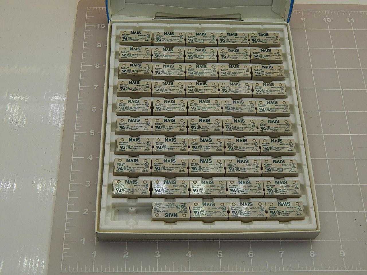 LOT OF 49 NAIS ST1-DC5V AR2019 GENERAL PURPOSE RELAYS 8A 5VDC 1FORMA/1FORMB PCB T86959 - ELECTRICAL RELAYS