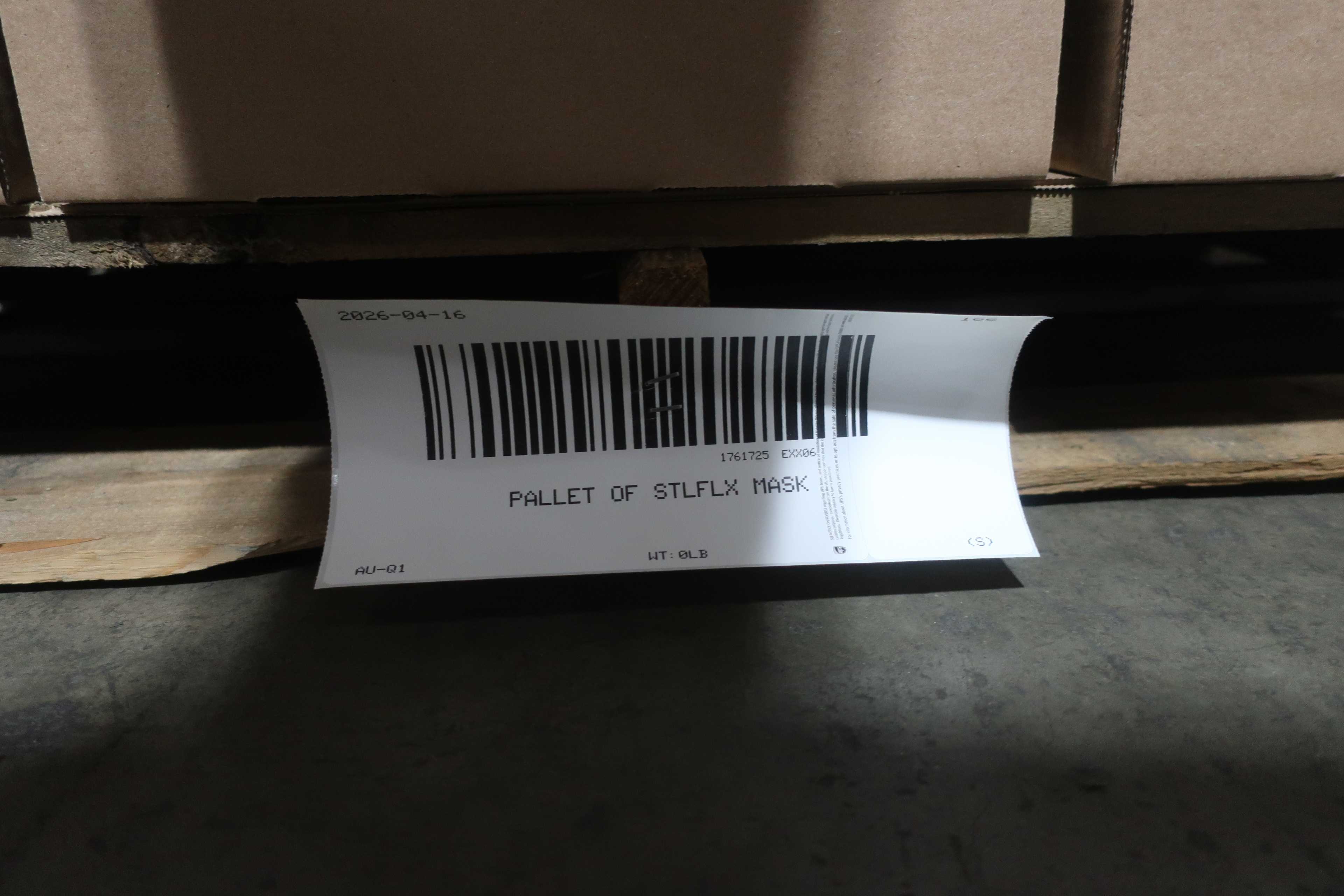 SKU 1761725 - PALLET OF STLFLX MASK - PPE