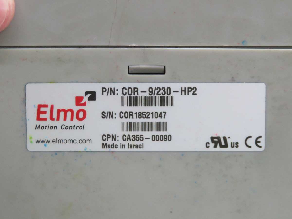 Elmo COR-9/230-HP2 Servo Drive T260337 - High Performance Motion Control - SERVO