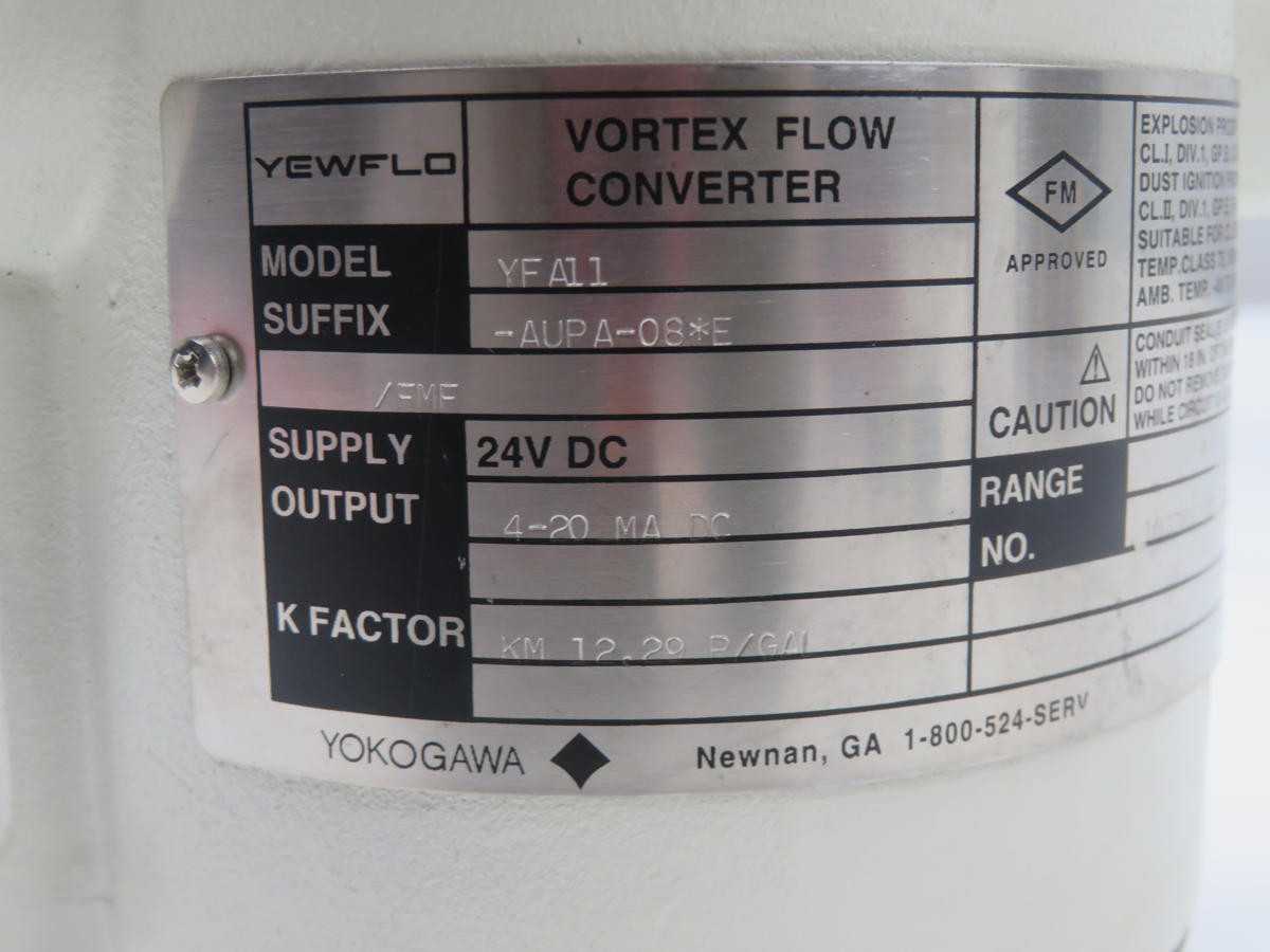 YOKOGAWA YFA11 VORTEX FLOW CONVERTER T241057 - FLOW MEASUREMENT
