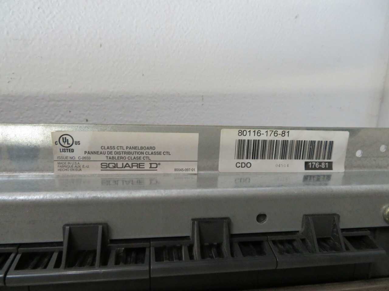 SQUARE D 12199210030280001 SERIES E2 PANEL BOARD 240D/120 VAC 3 PH 4 WIRE 200 AMP T184429 - PANELBOARDS