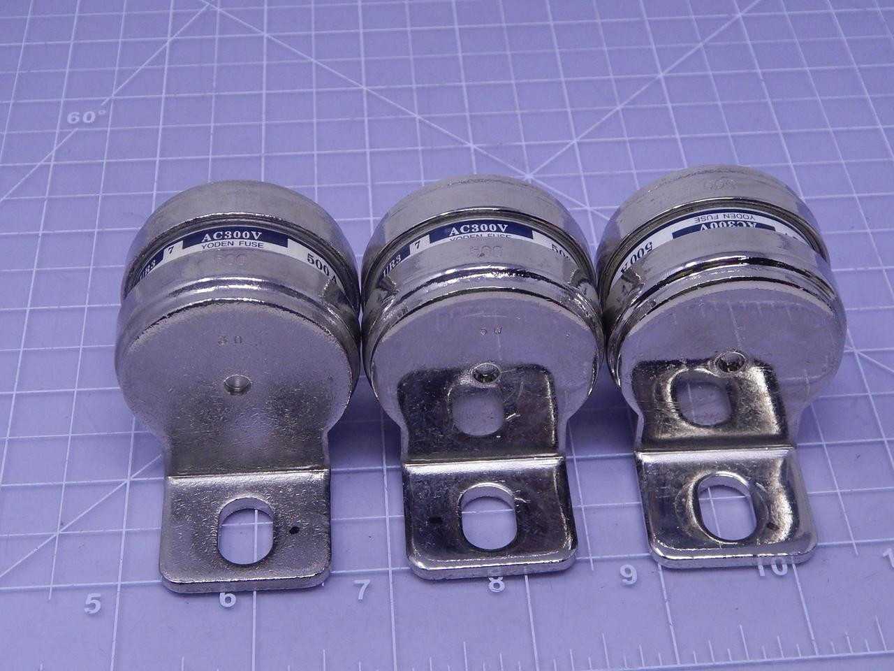 Lot Of 3 Yoden UR3 7 Fuses T115333 For Industrial Use - FUSES