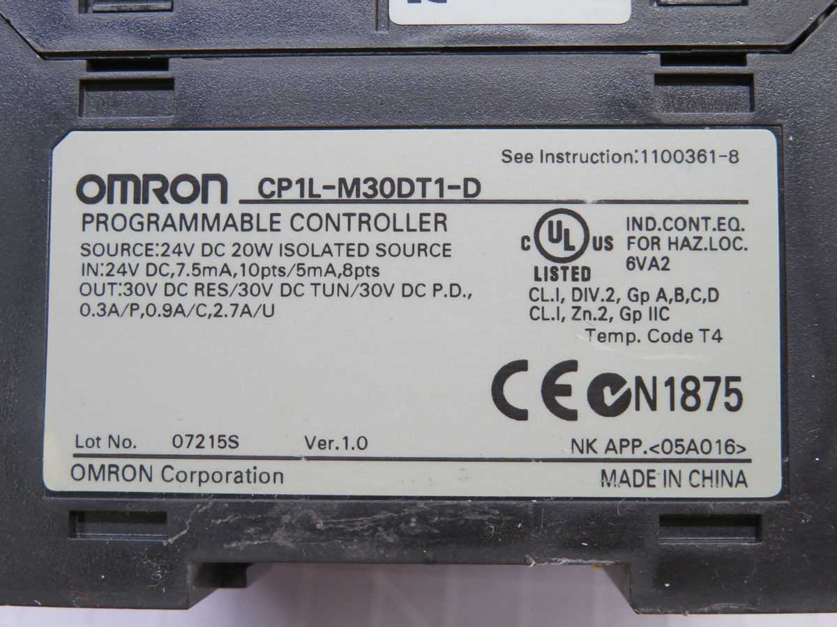 OMRON CP1L-M30DT1-D Programmable Controller - T253974 - PLC MODULES
