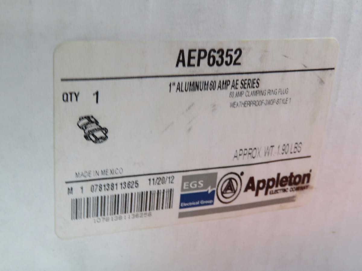 EMERSON AEP6352 60 AMP CLAMPING RING PLUG T236706 - PLUGS & RECEPTACLES