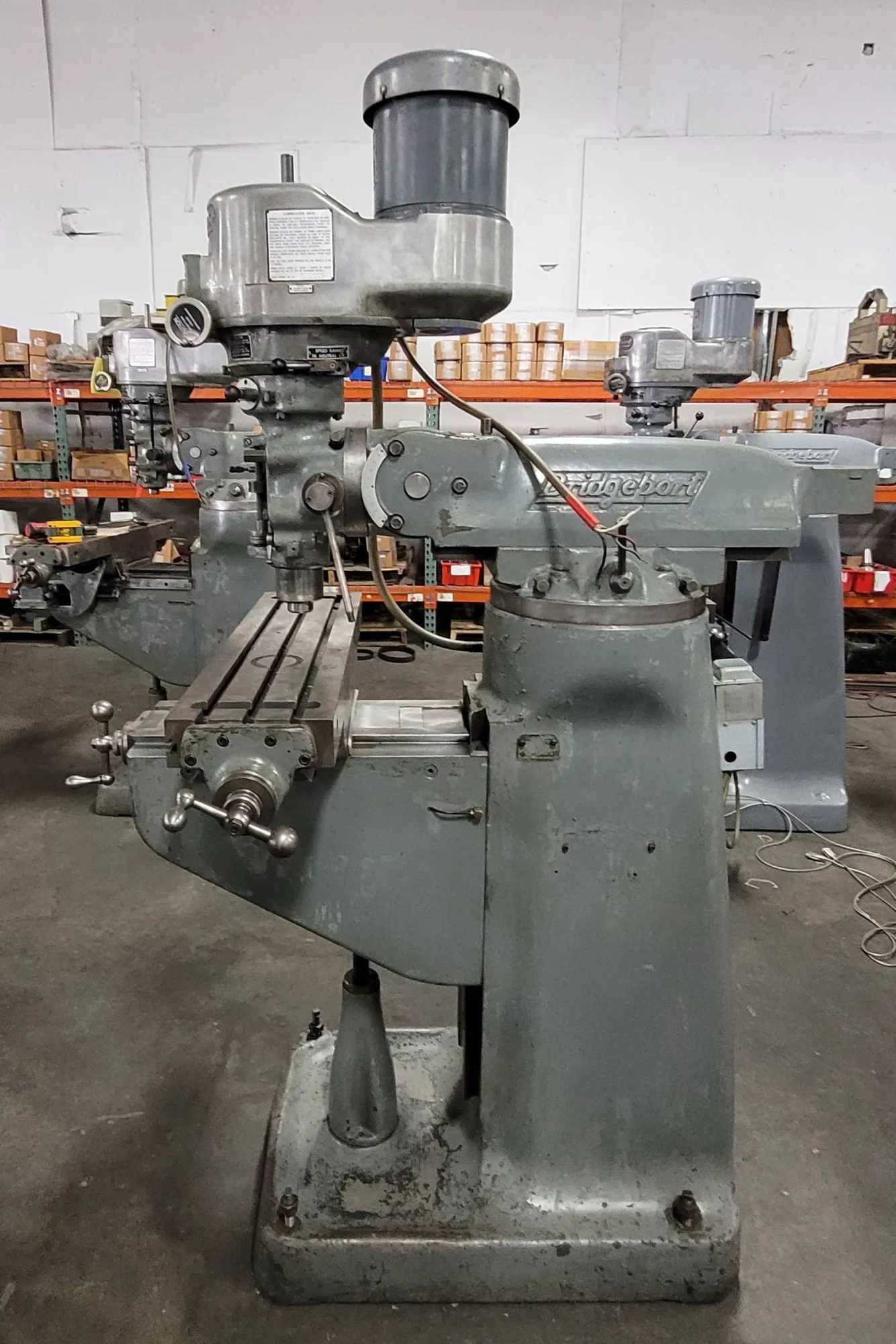 Bridgeport Series 1 2 HP Vertical Knee Mill, 9" X 36" Table, R8 Spindle Taper - VERTICAL MILLING MACHINES