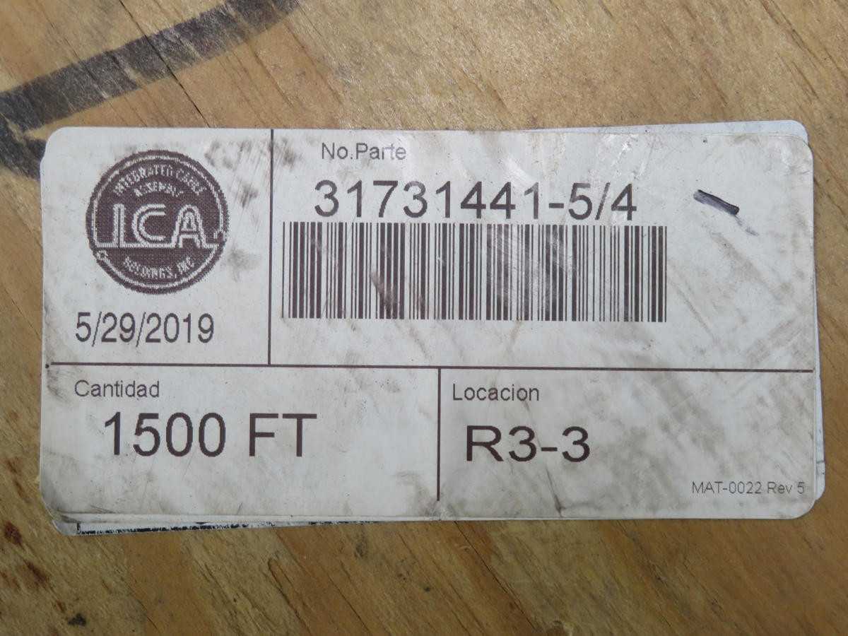 LOT OF 1000 FT ICA 31731441-5/4 WIRE T205836 - ELECTRICAL WIRE