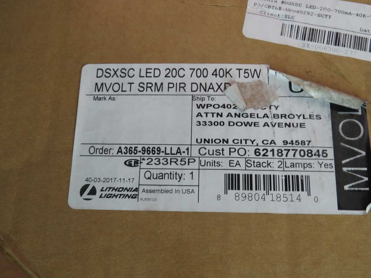 Lithonia DSXSC LED Canopy Light With Sensor 20W 4000K T5W - Energy Efficient Lighting - LIGHT FIXTURES