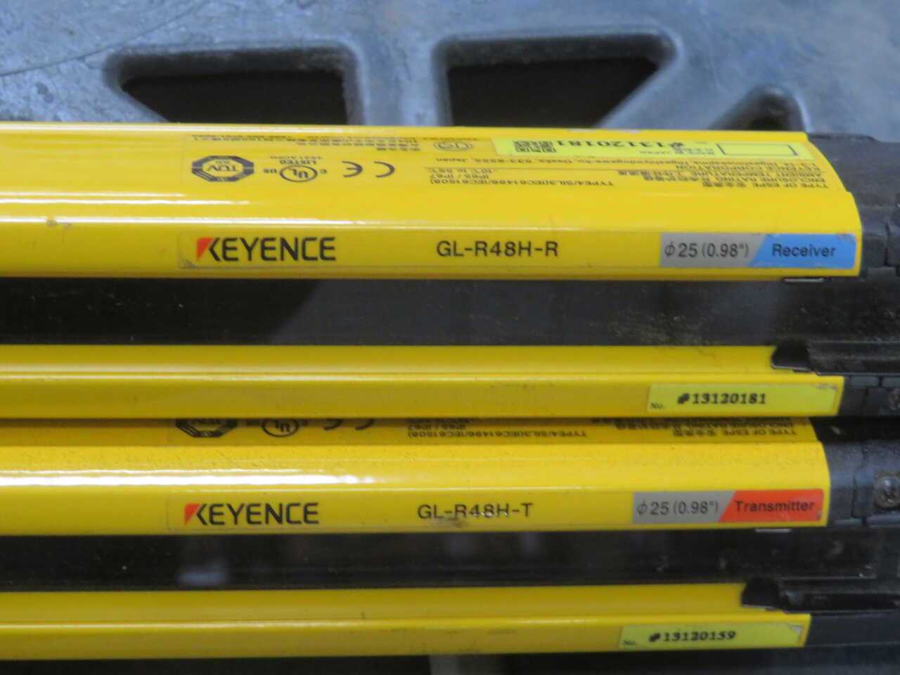 KEYENCE GL-R48H-T GL-R48H-R LIGHT CURTAIN TRANSMITTER & RECEIVER - FLOW TRANSMITTER