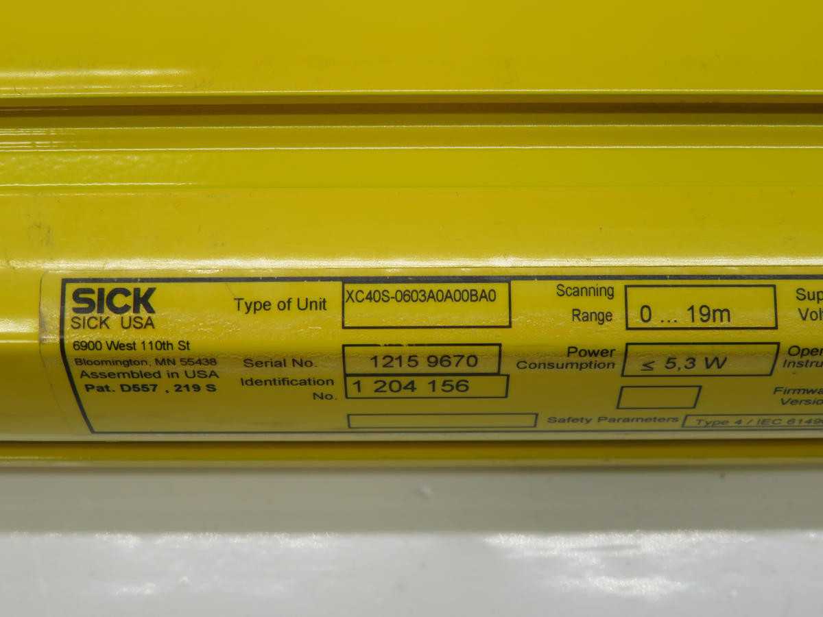 SICK 1 204 156 LIGHT CURTAIN T228157 - SENSORS