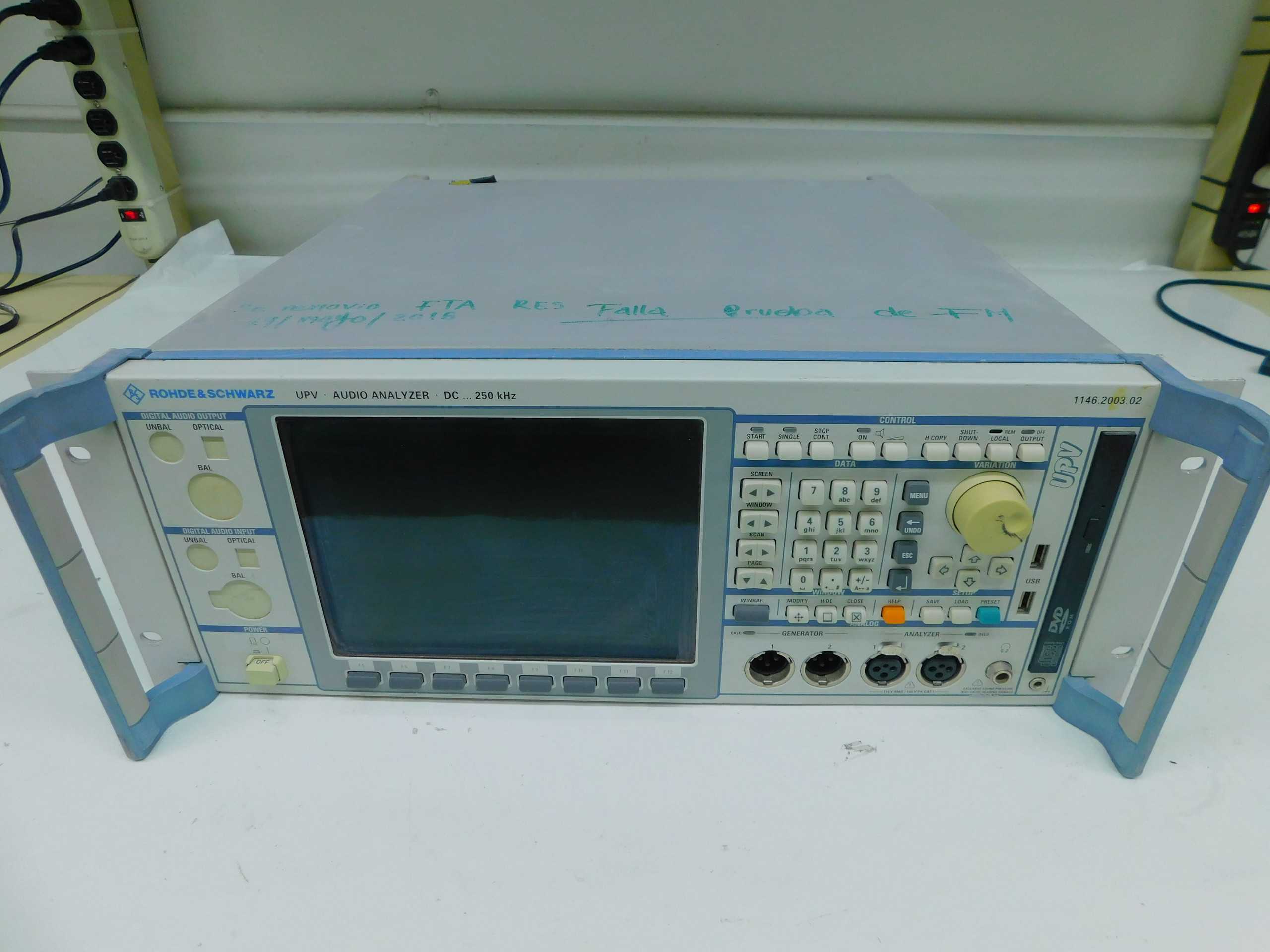 ROHDE & SCHWARZ UPV AUDIO ANALYZER DC..250 KHZ, OPTION K4,B1,B3,U2 - ANALYZER