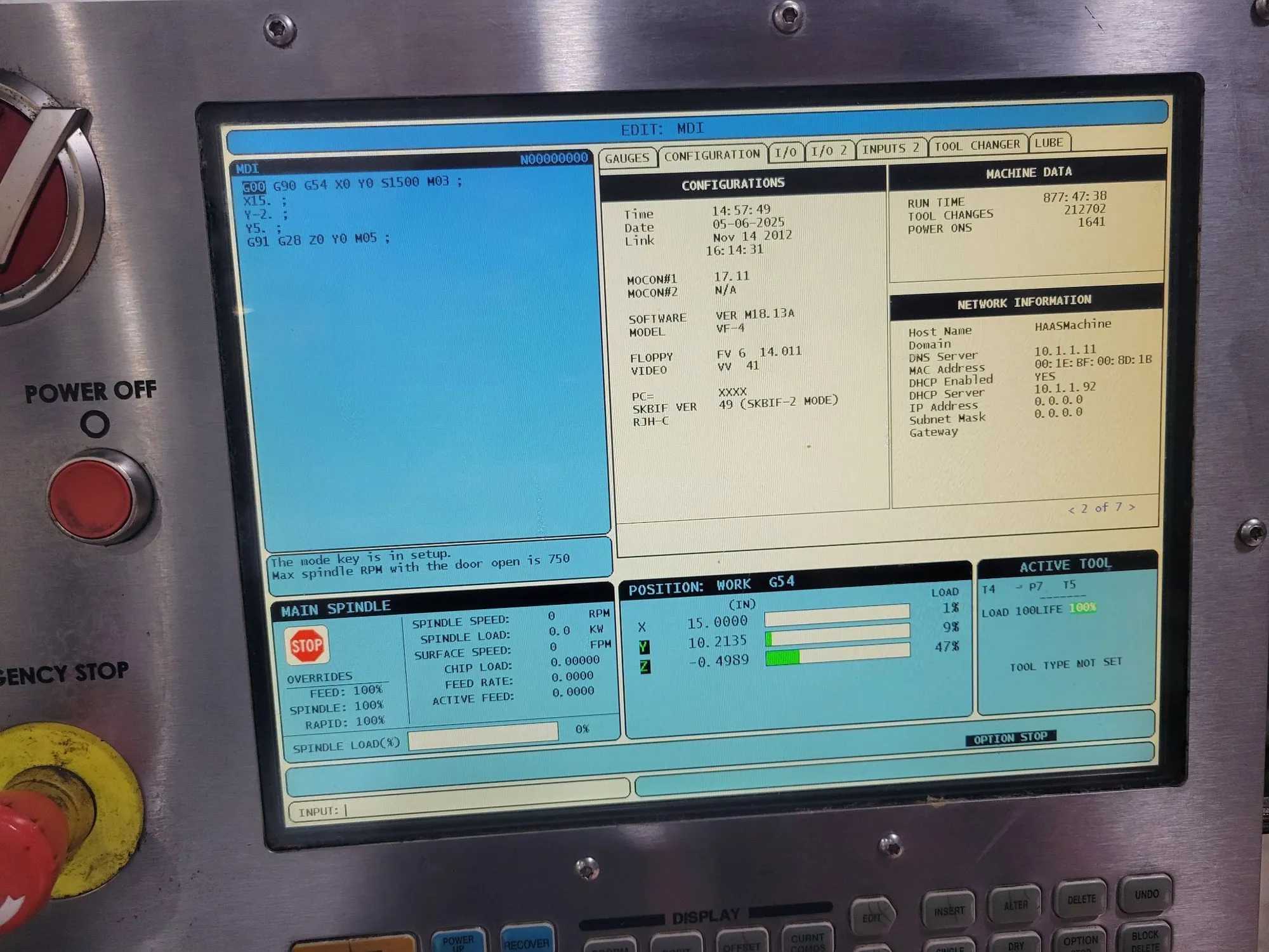 Used 2012 Haas VF-4 Vertical Machining Center With Pallets, 30 HP, CNC Control - VERTICAL MACHINING CENTERS