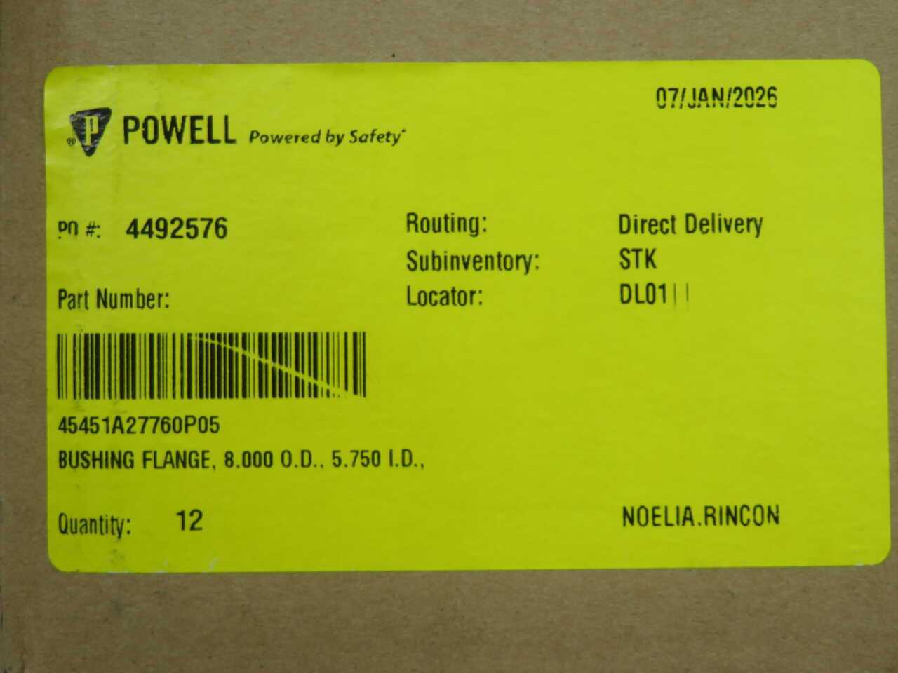 LOT OF 12 POWELL 45451A27760P05 BUSHING FLANGE T272044 - BUSHING