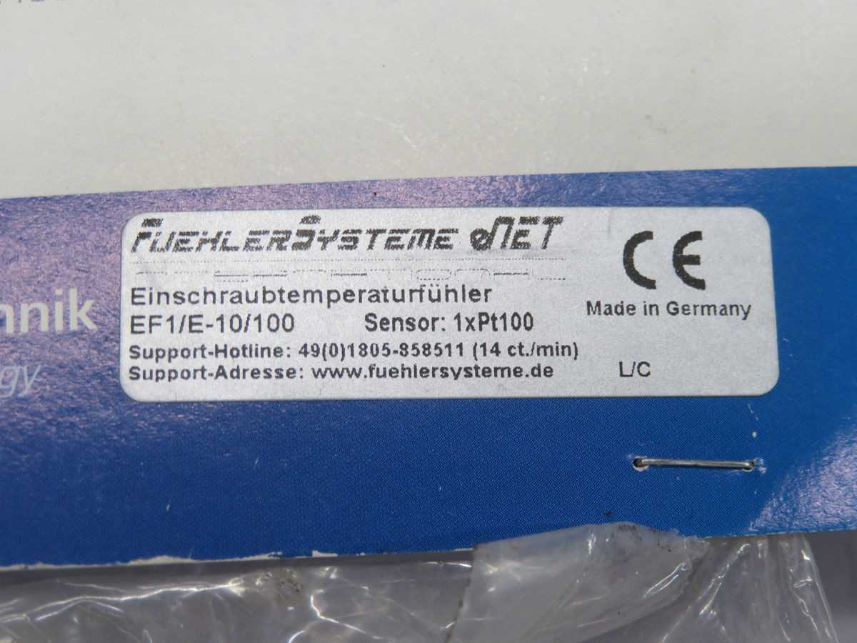 Fuehlersysteme EF1/E-10/100 Screw-In Sensor T258984 - TEMPERATURE TRANSDUCER